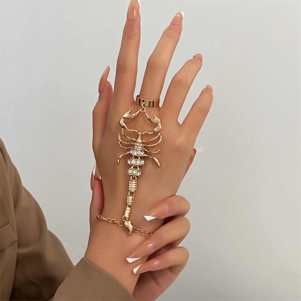 Wholesale Retro exaggerated scorpion three-dimensional finger bracelet